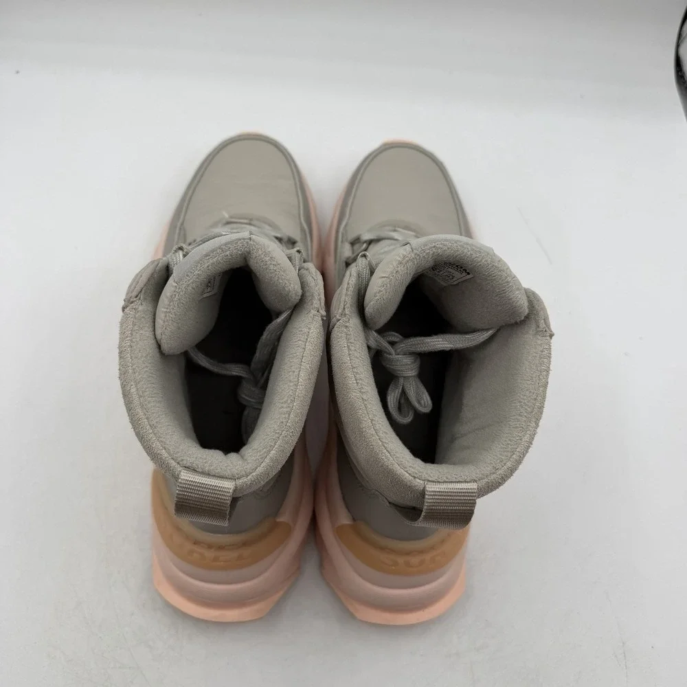 Sorel Kinetic RNEGD Caribou Shoes Womens 7.5 Grey/Pink Waterproof Boots Sneakers
